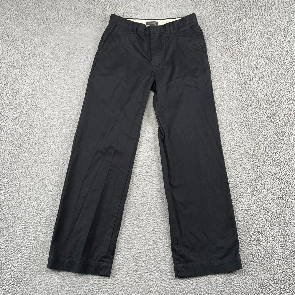 Banana Republic Pants Mens 31/32 Black Dawson Relaxed Fit Chino Cotton 16596